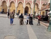 ساحة المسجد الأحمدى بطنطا تستعد لاستقبال الآلاف فى صلاة عيد الأضحى