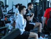 المنتخب الوطنى يخوض تدريباً فى "الجيم" استعداداً لودية روسيا.. صور
