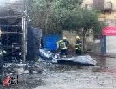 مصدر أمنى: شبهة مبدئية لاحتمال نشوب حريق فى كشك بالفجالة نتيجة ماس كهربائى.. فيديو وصور