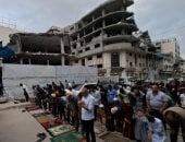فلسطينيون يؤدون صلاة عيد الأضحى على أنقاض المساجد المدمرة فى قطاع غزة