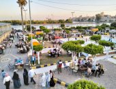 توافد المواطنين على حديقة العائلات بكفر الشيخ لقضاء إجازة عيد الأضحى