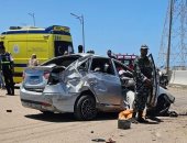 مصرع شخصين وإصابة 2 آخرين في انقلاب سيارة ملاكي غرب الإسكندرية