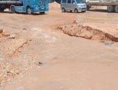 كسر خط مياه رئيسى بالعاشر من رمضان.. والجهاز يدفع بفرق الطوارئ للإصلاح