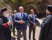 محافظ الإسكندرية وبابا الروم الأرثوذكس يتفقدان أرض مشروع مستشفى البطريركية الجديد