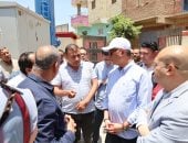 محافظ الجيزة يتفقد مشروع محطة رفع الصرف الصحى بعزبة البكباشى بحى جنوب