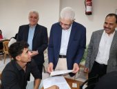 رئيس جامعة المنوفية يتفقد لجان امتحانات كلية الحاسبات والمعلومات