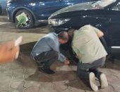 متعدية على حرم الطريق.. كلبشة سيارات معارض مخالفة خلال حملة مكبرة بحى العجوزة