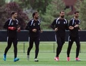 منتخب مصر يحتفل بعيد ميلاد المهدى سليمان حارس الفراعنة