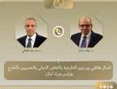 وزير الخارجية يؤكد لرئيس مجلس الوزراء اللبنانى وقوف القاهرة بجانب بيروت