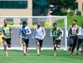منتخب مصر يواصل تدريباته بملعب جونزاجا استعدادا لمباراة بلجيكا.. صور