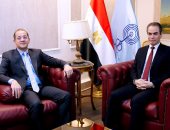 المسلمانى يستقبل وزير المالية أحمد كجوك قبيل بدء صالون ماسبيرو الثقافى