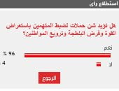 96% من القراء يؤيدون ضبط المتهمين باستعراض القوة وفرض البلطجة وترويع المواطنين