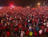 أجواء احتفالية تخطف القلوب فى Fan Zone بالعاصمة الجديدة بعد أداء الفراعنة فى كأس العالم.. فيديو