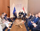 الرئيس السيسى: حريصون على العمل مع الاتحاد الأوروبى لتنفيذ اتفاق إنهاء حرب غزة