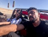 العوضى ومي عمر فى أحدث ظهور معاً قبل عرض شمشون ودليلة