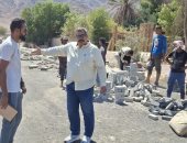 رئيس مدينة نويبع يتابع أعمال تطوير ميدان الترابين 