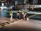 تركيب مطبات صناعية بشارع جامعة الدول العربية فى حى العجوزة لتعزيز السلامة.. صور