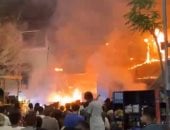 حريق يلتهم مطعم داخل عقار بـ6 أكتوبر والدفاع المدني يتدخل.. صور