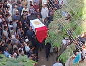 جنازة مهيبة لشهيد الواجب بحريق منشأة ناصر بمسقط رأسه فى المنوفية