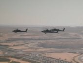 الرئيس السيسى يشهد استعراضا للطائرات المروحية المقاتلة بمقر القيادة الاستراتيجية