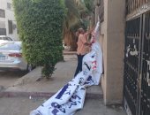 حى العجوزة يشن حملة مكبرة لإزالة الإعلانات المخالفة وغير المرخصة