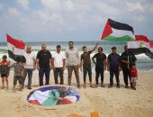 حسام حسن فى القلب الفلسطينى.. اسم المدير الفنى لمنتخب مصر يزين شواطئ غزة
