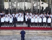 الرئيس السيسى يكرّم المنتخب الوطني ويتناول الغداء مع اللاعبين