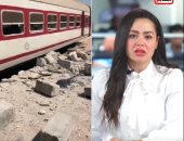 تفاصيل خروج عربة قطار دمنهور- طنطا عن القضبان بمحطة محلة روح فى الغربية