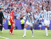 الأرجنتين تتقدم على سويسرا بهدف ماك أليستر فى الشوط الأول بكأس العالم.. فيديو
