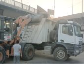 رفع مخلفات الرتش وتحسين النظافة أسفل دائرى المنيب بشارع ربيع الجيزى.. صور