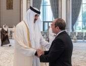 الرئيس السيسى يعزى أمير قطر فى وفاة والده الشيخ حمد بن خليفة