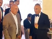 محمود طاهر ووليد صلاح الدين وباسم سمرة في حفل زفاف ابنة إبراهيم حسن