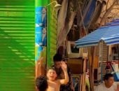 التحقيق مع مواطن علق دش استحمام على عامود إنارة بالمحلة
