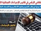 التقاضى الرقمى بقانون الإجراءات الجنائية الجديد.. 7 عناصر توضح المزايا