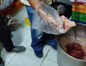 ضبط طن لحوم غير صالحة للاستهلاك داخل ثلاجة غير مرخصة بالعبور الجديدة