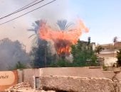 حريق يشتعل فى عدد من المنازل بمستعمرة الخزان شرق بمدينة أسوان
