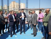 وزير الرياضة ورئيس جهاز مدينة العلمين يتفقدان المنشآت الرياضية بمنطقة الإسكان