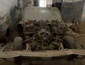 صور سيارة الرئيس الراحل جمال عبد الناصر بعد سرقة أجزاء منها بالإسكندرية