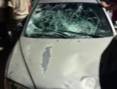 إصابة شخصين بحادث اصطدام سيارة ملاكي بعدد من المواطنين والسيارات ببنها