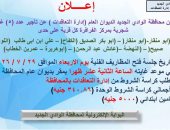 محافظة الوادي الجديد تعلن عن تأجير 5 غابات شجر بقرى الفرافرة.. تفاصيل