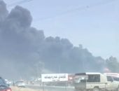 إندلاع حريق كبير على الطريق الرئيسى بين أربيل وكركوك بالعراق