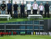 دقيقة حداد على روح اللواء الدهشوري حرب قبل مباراة منتخب الشباب والأردن