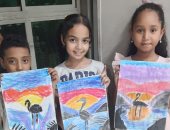 ورش رسم للأطفال والكبار داخل نادى التجديف بأسوان لتنمية الإبداع.. صور