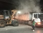 رفع 2000 طن من مخلفات الرتش أسفل كوبرى المنيب بالجيزة.. صور