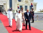 الرئيس السيسى يودّع ملك البحرين بمطار العلمين فى ختام زيارته لمصر