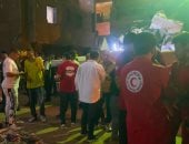 صور لموقع انهيار العقار فى حدائق القبة 
