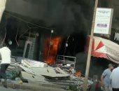 الحماية المدنية تحاصر حريق محلات بعقار في حدائق الأهرام