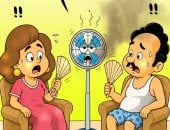 موجة حارة فى كاريكاتير اليوم السابع