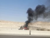 مصرع سيدتين وإصابة شاب فى اشتعال سيارة ملاكى بنفق سنور ببنى سويف