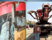 ضبط قائد مضخة خرسانة يصطدم بعدد من السيارات بالقاهرة.. فيديو